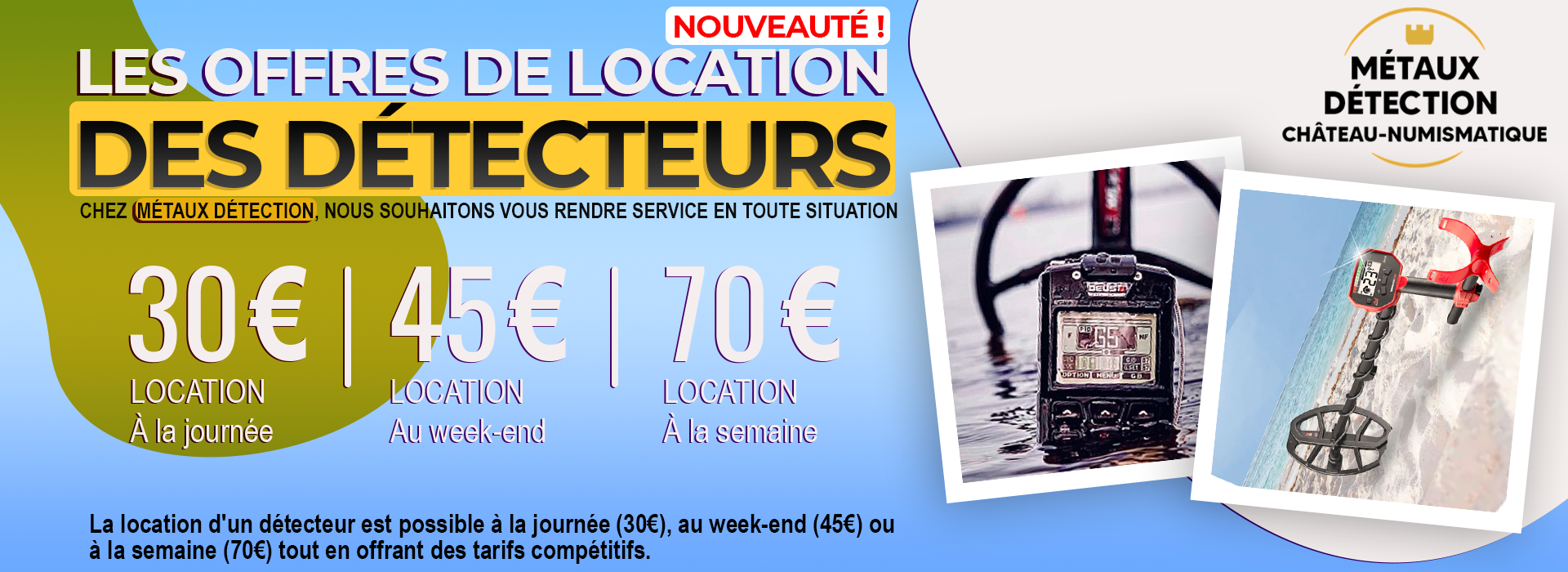 Locations détecteurs de métaux